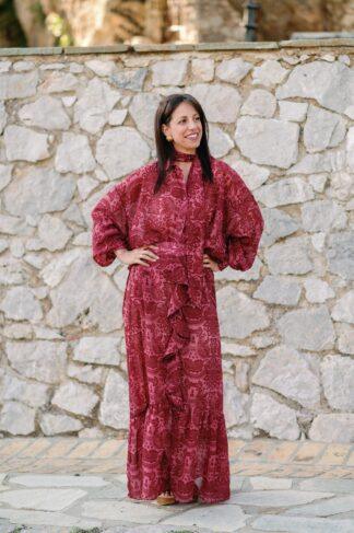 Marsala Maxi Skirt